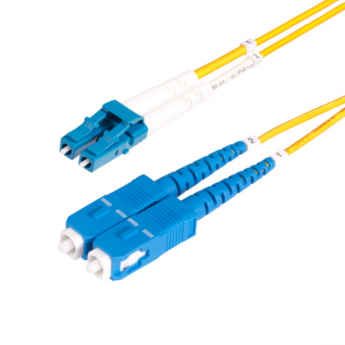 Patch Cord Startech SMLCSC-OS2-50M, Single Mode, LC Duplex - SC Duplex, 50m, Yellow