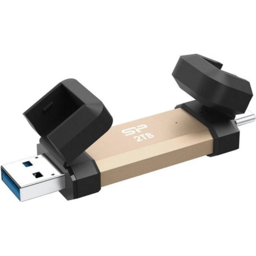 SP Ultra Fast Pendrive USB 3.2 Gen 2 DS72 1TB SP Ultra fast USB Stick, Dual interface (A+C), 1050/850MB/s, Aluminium + Plastic, Gold