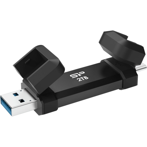 SP Ultra Fast Pendrive USB 3.2 Gen 2 DS72 2TB SP Ultra fast USB Stick, Dual interface (A+C), 1050/850MB/s, Aluminium + Plastic, Black