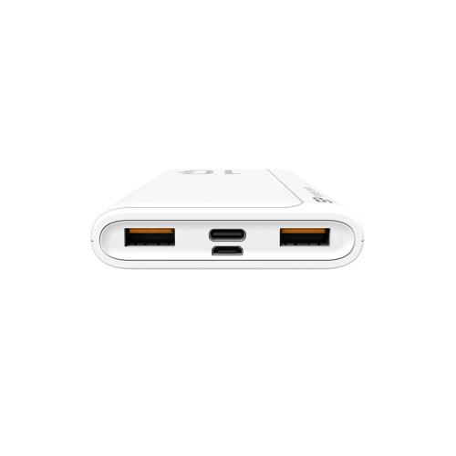 Baterie portabila Silicon Power QP15, 10000mAh, 2x USB, 1x USB-C, 1x microUSB, White