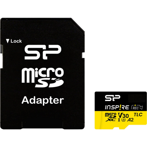 SP mSD Card A1, V30, UHS-1 (U1) Inspire 128GB 3D TLC Micro SD Card, A2, V30, UHS-1, DDR200, Up to 170/150MB/s