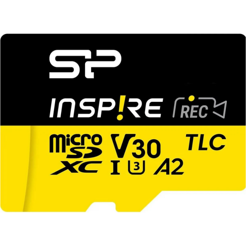 SP mSD Card A1, V30, UHS-1 (U1) Inspire + Reader 128GB 3D TLC Micro SD Card, A2, V30, UHS-1, DDR200, Up to 170/150MB/s + Type C reader