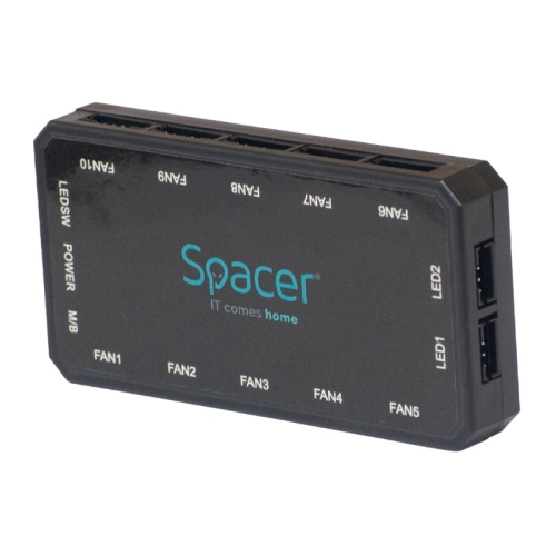 Fan controller Spacer SPFC-RGB-6P, Black