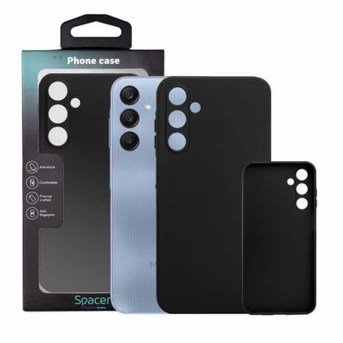 Protectie pentru spate Spacer Silicon pentru Samsung Galaxy S24, Black