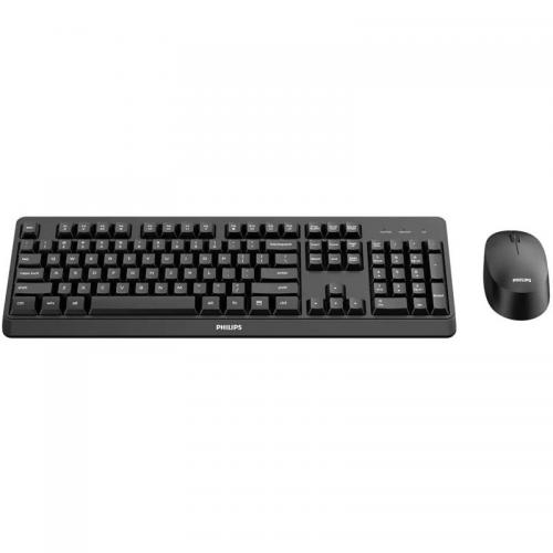 Kit Wireless Philips SPT6307 - Tastatura, USB Wireless, Black + Mouse Optic, USB Wireless, Black