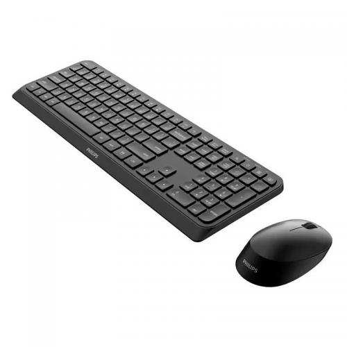 Kit Wireless Philips SPT6307 - Tastatura, USB Wireless, Black + Mouse Optic, USB Wireless, Black