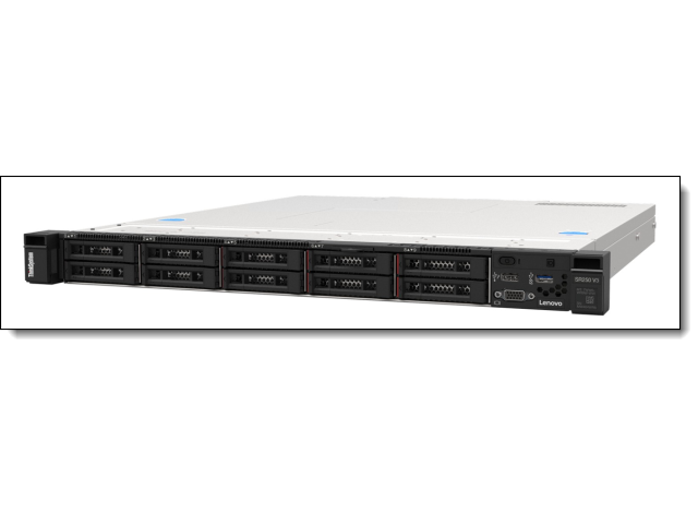 Server Lenovo ThinkSystem SR250 v3 1U, Intel Xeon E-2434, RAM 16GB, SSD 2x 480GB, No Raid, PSU 800W, No OS