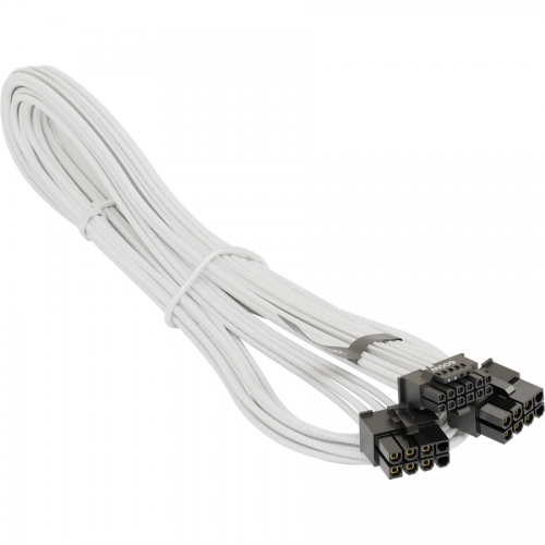 Cablu Seasonic SS2X8P-12VHPWR-600W, 2 x 8-Pin PCIe - 1 x 12-Pin PCIe 5.0, 0.75m, White