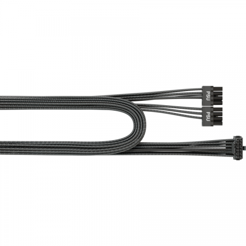 Cablu Seasonic SS2X8P-12VHPWR-600W-90, 2x 8-Pin PCIe - 1x 12-Pin PCIe 5.0, 0.75m, Black