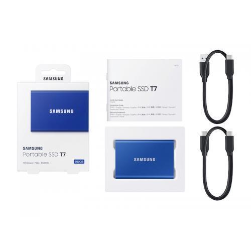 SSD Portabil Samsung T7, 1TB, USB-C 3.2, Blue