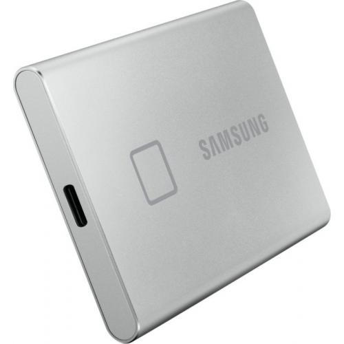 SSD Portabil Samsung T7 Touch, 2TB, USB-C 3.1, Metallic Silver