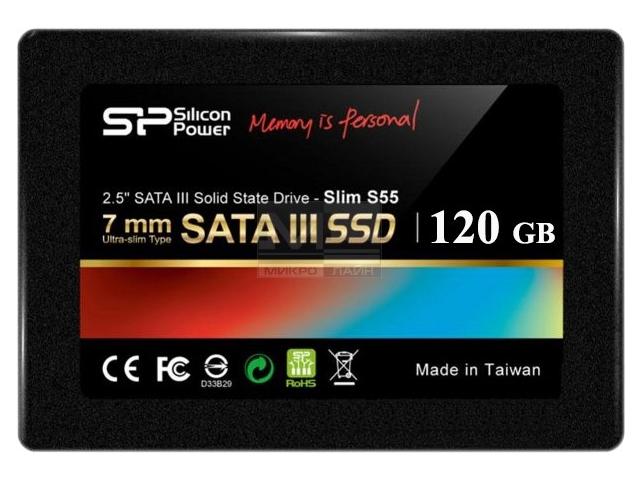 SSD Silicon Power Slim S55 Series 120GB, SATA3, 2.5inch