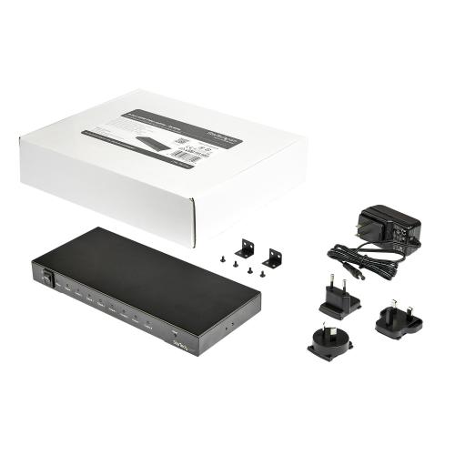 Splitter KVM Startech ST128HD20, 8x HDMI, Black