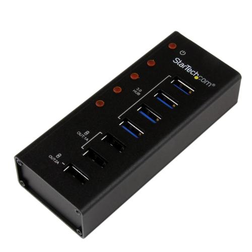 Hub USB Startech ST4300U3C3, 3x USB 2.0 + 4x USB 3.2 Gen 1, Black