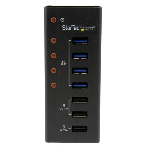 Hub USB Startech ST4300U3C3, 3x USB 2.0 + 4x USB 3.2 Gen 1, Black