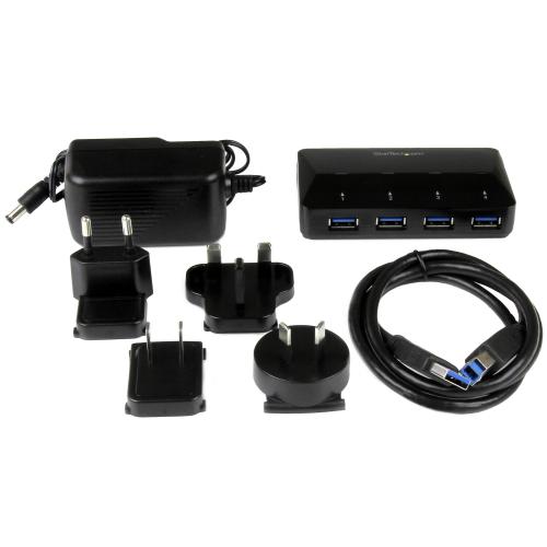 Hub USB Startech ST53004U1C, 4x USB 3.2 gen 1, Black