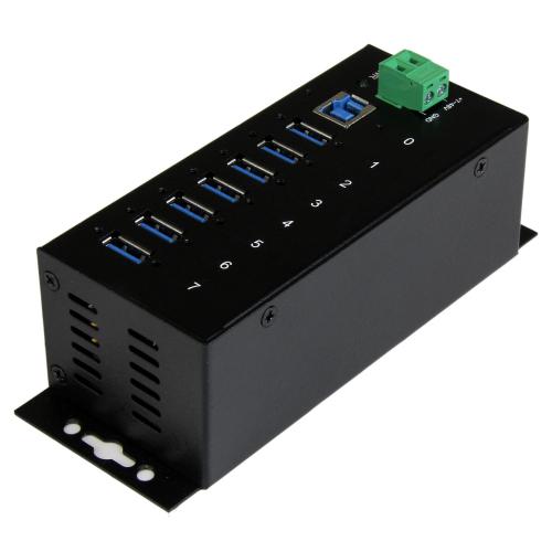 Hub USB Startech Industrial ST7300USBME, 7x USB 3.2 gen 1, Black