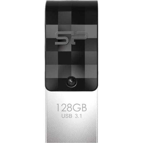 Stick Memorie Silicon Power OTG, 64GB, USB 3.1 + USB-C, Black-Silver
