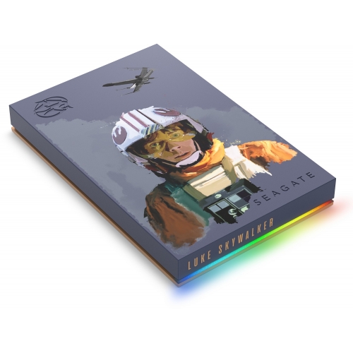 Hard Disk Portabil Seagate FireCuda Luke Skywalker Special Edition + Rescue, 2TB, USB 3.0, Blue