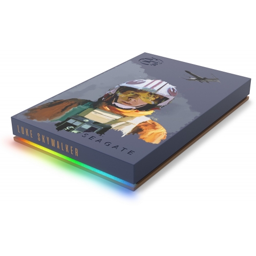 Hard Disk Portabil Seagate FireCuda Luke Skywalker Special Edition + Rescue, 2TB, USB 3.0, Blue