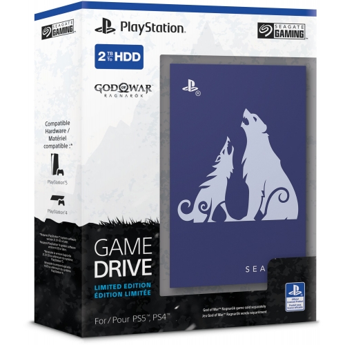 Hard Disk Portabil Seagate Game Drive God of War Ragnarok Limited Edition, 2TB, USB 3.0, Blue