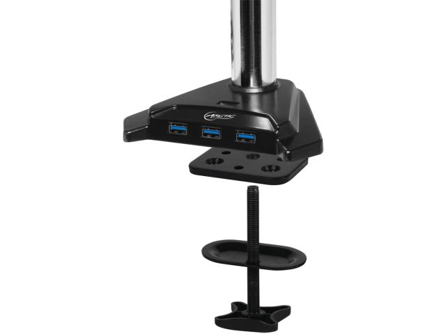 Suport Arctic Z2-3D cu hub USB pentru 2 monitoare, Black