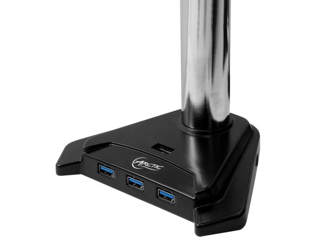 Suport Arctic Z2-3D cu hub USB pentru 2 monitoare, Black