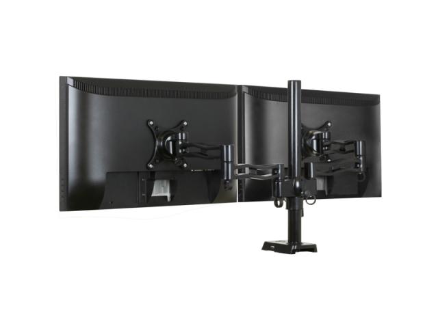 Suport Arctic Z2 cu hub USB pentru 2 monitoare, Black