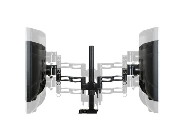Suport Arctic Z2 cu hub USB pentru 2 monitoare, Black