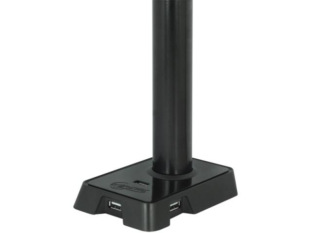 Suport Arctic Z2 cu hub USB pentru 2 monitoare, Black