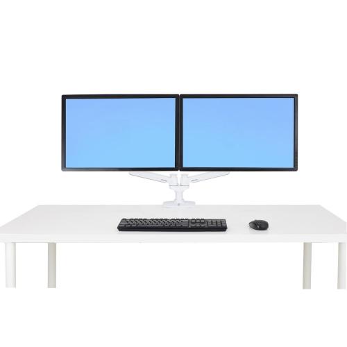 Suport monitor Ergotron LX Dual 45-491-216, 27inch, White