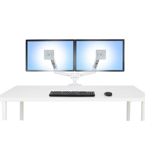 Suport monitor Ergotron LX Dual 45-491-216, 27inch, White