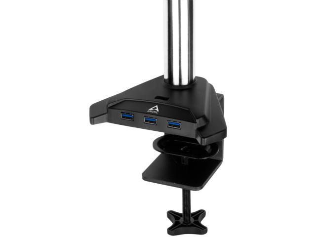Suport Arctic Z2 Pro (Gen 3) cu Hub USB pentru 2 monitoare, Black
