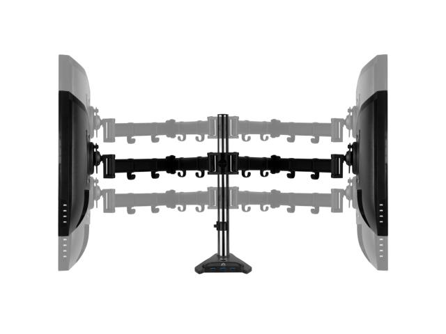 Suport Arctic Z2 Pro (Gen 3) cu Hub USB pentru 2 monitoare, Black