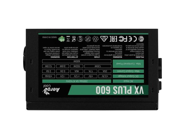 Sursa Aerocool VX PLUS Stealth 600, 600 W