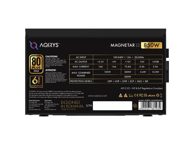 Sursa AQIRYS Magnetar LE 850W