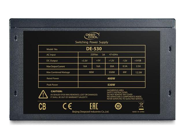 Sursa Deepcool DE530 Black, 530W