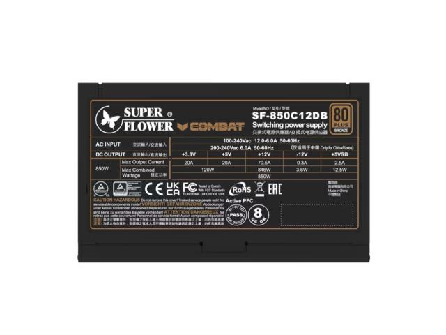 Sursa Super Flower Combat DB SF-850C12DB, 850 W, Black