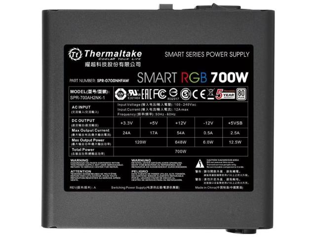 Sursa Thermaltake Smart RGB, 700W