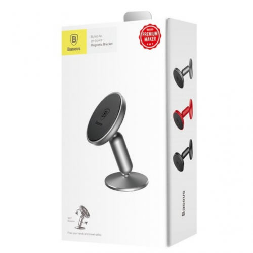 Suport auto Wireless Baseus Bullet Magnetic Bracket, Black