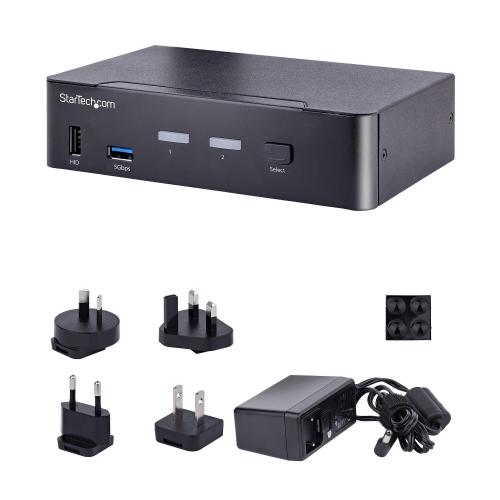 Switch KVM Startech SV231DPUCA, 2x DisplayPort, Black