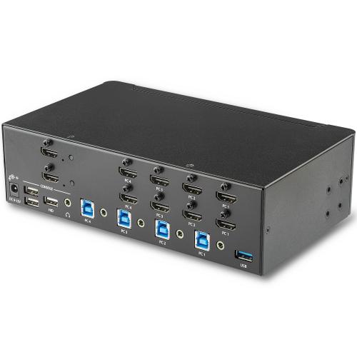 Switch KVM Startech SV431DHD4KU, 4x HDMI, Black