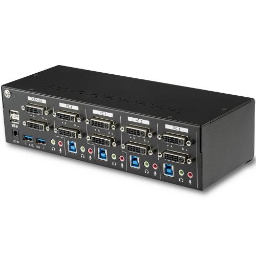 Switch KVM Startech SV431DL2DU3A, 4x DVI, Black