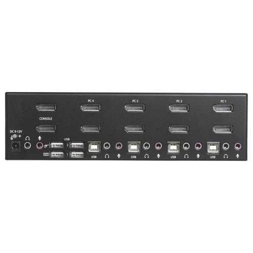 Switch KVM Startech SV431DPDDUA2, 4x Dual DisplayPort, Black