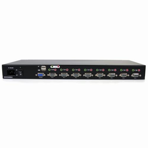 Switch KVM Startech SV831DUSBAU, 8x VGA, Black