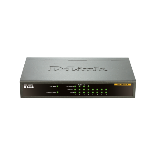 Switch D-Link DES-1008PA, 8 porturi, PoE