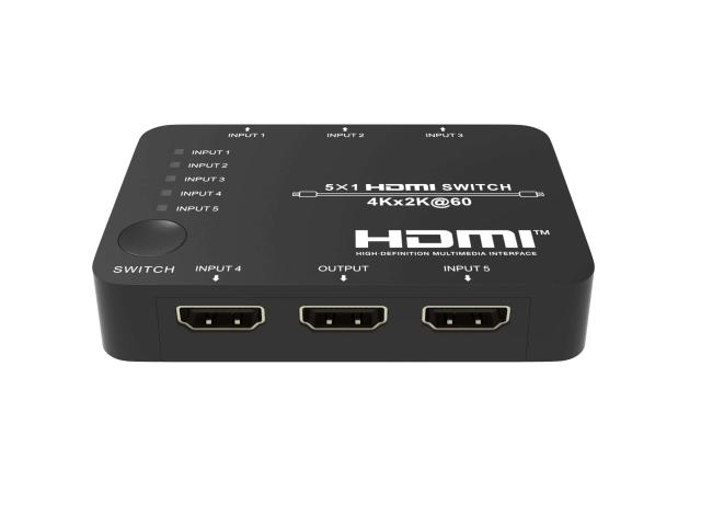 Switch KVM EvoConnect HDCVT-HDS-B51, 6 x HDMI, Black