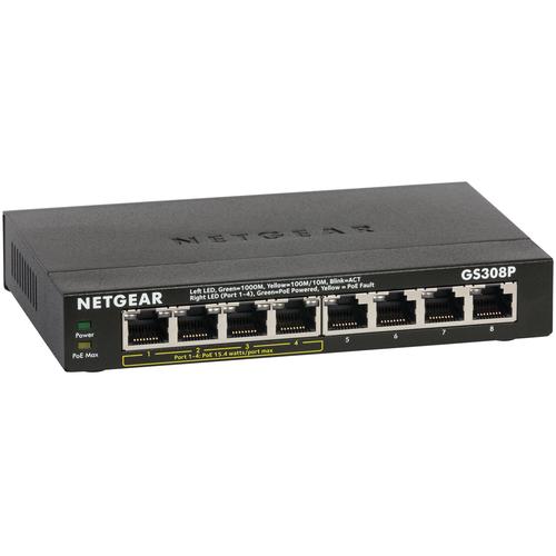Switch Netgear GS308P, 8 Porturi, PoE