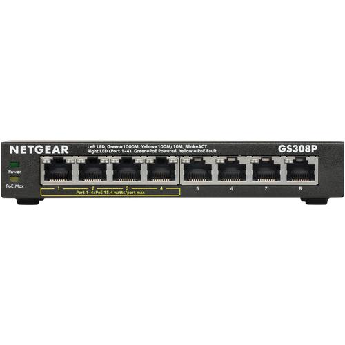 Switch Netgear GS308P, 8 Porturi, PoE