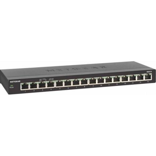 Switch Netgear GS316EP-100PES, 16 porturi (15 PoE+)